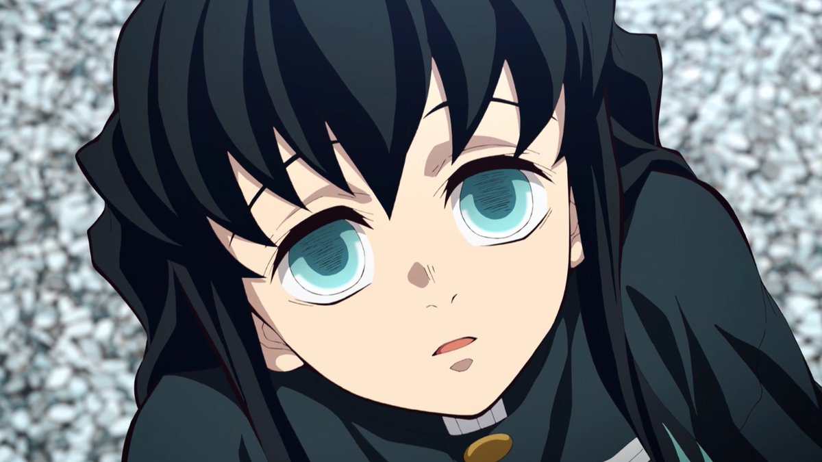 thatmistboi's tweet photo. Looking up at him with a soft blink. 

“Oh hey Sanemi you’re here as well? You think master called us here for something important?” https://t.co/3apSsmgCcn