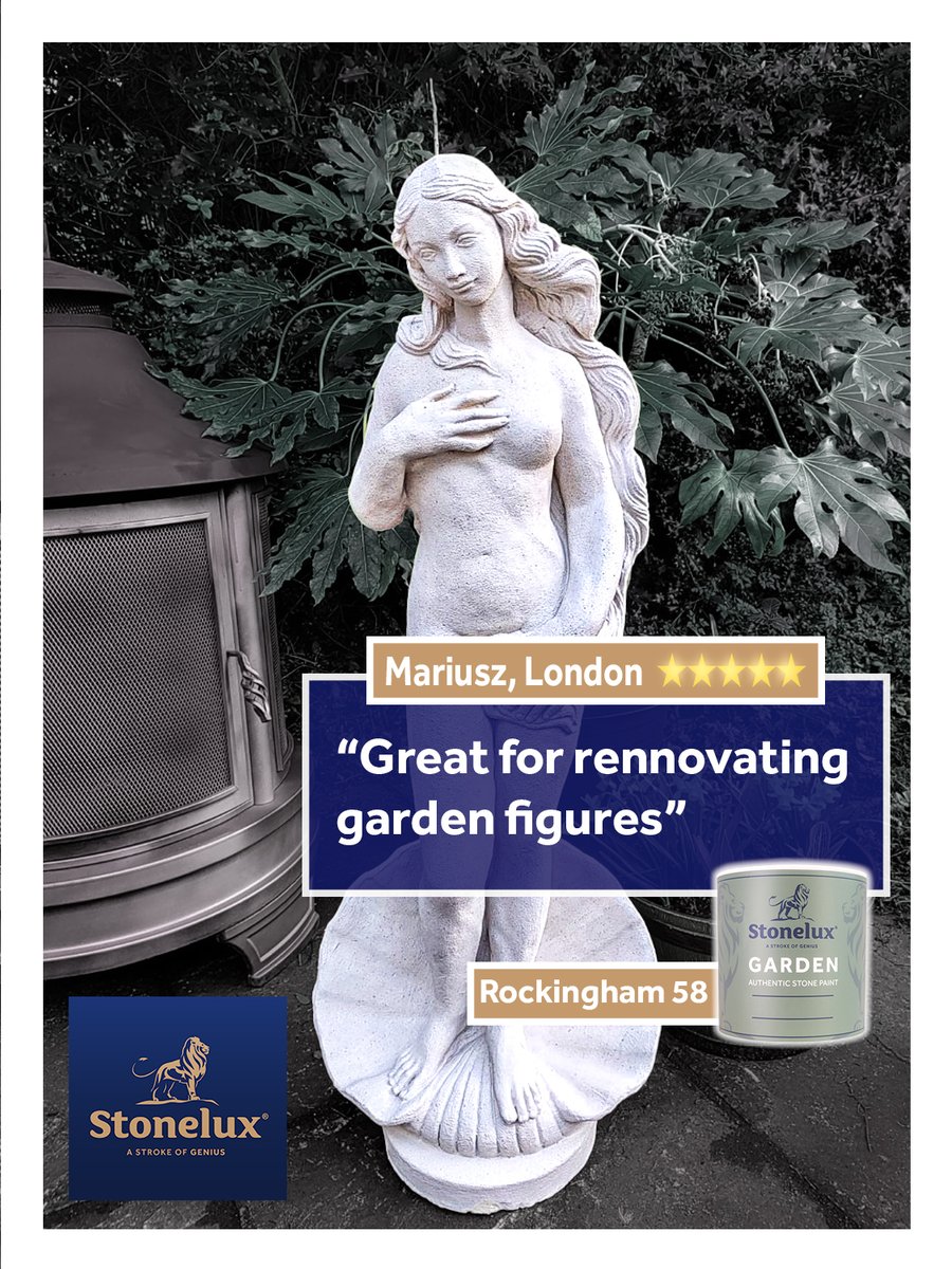 Rennovate your garden figures with Stonelux Garden Paint ⭐️⭐️⭐️⭐️⭐️

👉 …lux-stone-effect-paints.myshopify.com/products/garde…

#Stonelux #paint #garden #gardeninspo #colour #review #5star