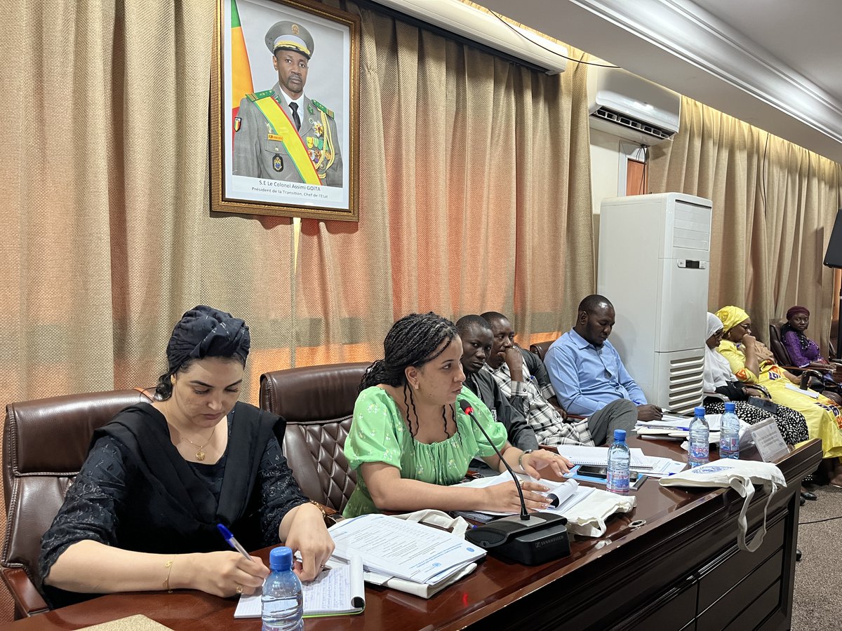 PBFMali's tweet photo. #ComitéTechnique des investissements en consolidation de la paix au Mali @PBFMali & #FFPH coprésidé par l’Ambassadeur Traoré @MaliMaeci & le Colonel Coulibaly @MinistredelaRc4 avec la participation des ministères sectoriels, des OSC #FENACOF & #FOSC, des agences @onu_mali & ONGs. https://t.co/sCnFSUU31L