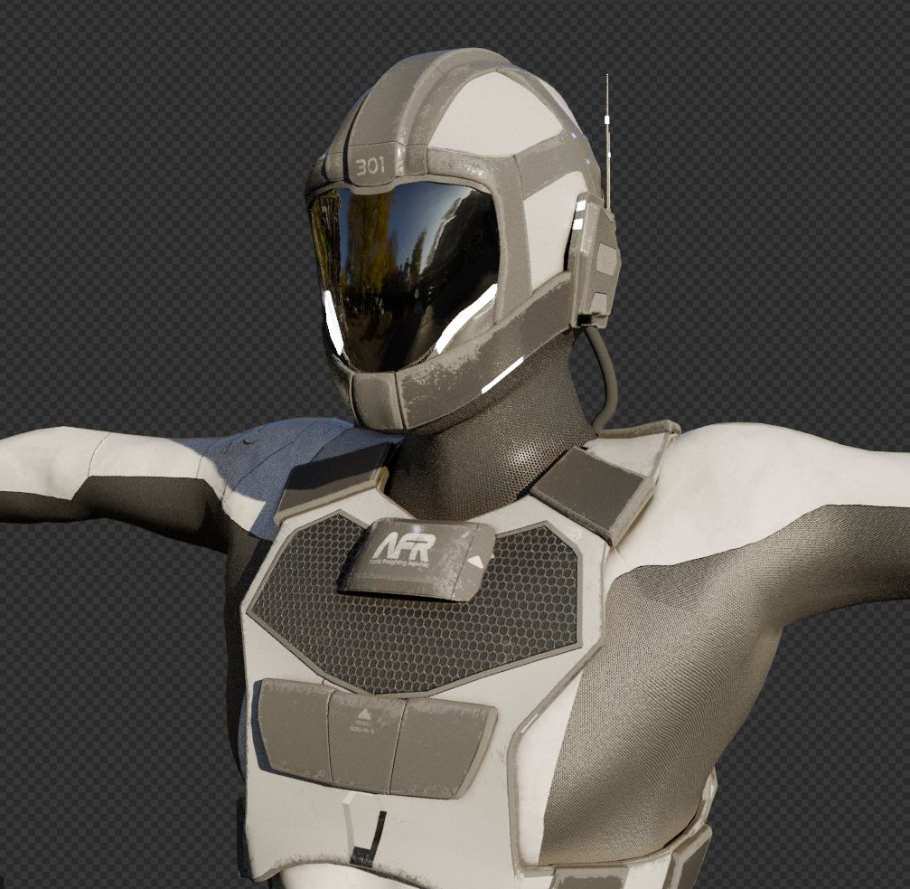HexAzulion's tweet photo. #Blender #substance3DPainter Getting better at my Character modelling,  finally figured how to  best model helmets, happy how this turned out https://t.co/4cPpRJ0sQX