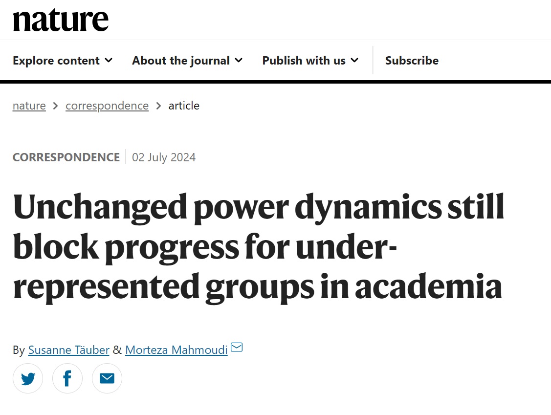 Morteza Mahmoudi, PhD (@morimahmoudi) on Twitter photo The #separation of #power is critical in efforts to create #gender #equity in #science.
nature.com/articles/d4158…
<a href="/Nature/">nature</a> <a href="/NatureCareers/">Nature Careers</a> <a href="/MSUMD/">MSU College of Human Medicine</a> <a href="/MSURadiology/">MSU Radiology</a> The #separation of #power is critical in efforts to create #gender #equity in #science.
nature.com/articles/d4158…
<a href="/Nature/">nature</a> <a href="/NatureCareers/">Nature Careers</a> <a href="/MSUMD/">MSU College of Human Medicine</a> <a href="/MSURadiology/">MSU Radiology</a>