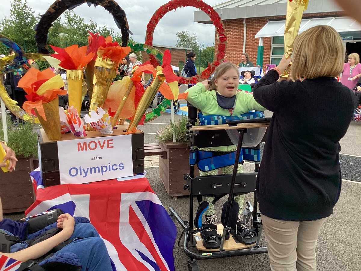 IvyHouseSchool's tweet photo. MOVE at the Olympics! We kicked off our celebrations with a parade and welcoming ceremony, placing our stunning Olympic torches onto the podium and showing off our MOVE skills in the process! 🤩 It’s going to be a great week! #MOVEProgramme #MOVEAtTheOlympics @MOVEprogramme https://t.co/MlhxedrT8G