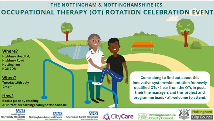Rebecca Allwood (@allwood_rebecca) on Twitter photo Book onto our ICS newly qualified OT rotation celebration event on 16th July. A great opportunity to learn about the rotation set up and hear from our ICS rotation OTs <a href="/AHPs4Notts/">AHPs4Notts</a> Book onto our ICS newly qualified OT rotation celebration event on 16th July. A great opportunity to learn about the rotation set up and hear from our ICS rotation OTs <a href="/AHPs4Notts/">AHPs4Notts</a>