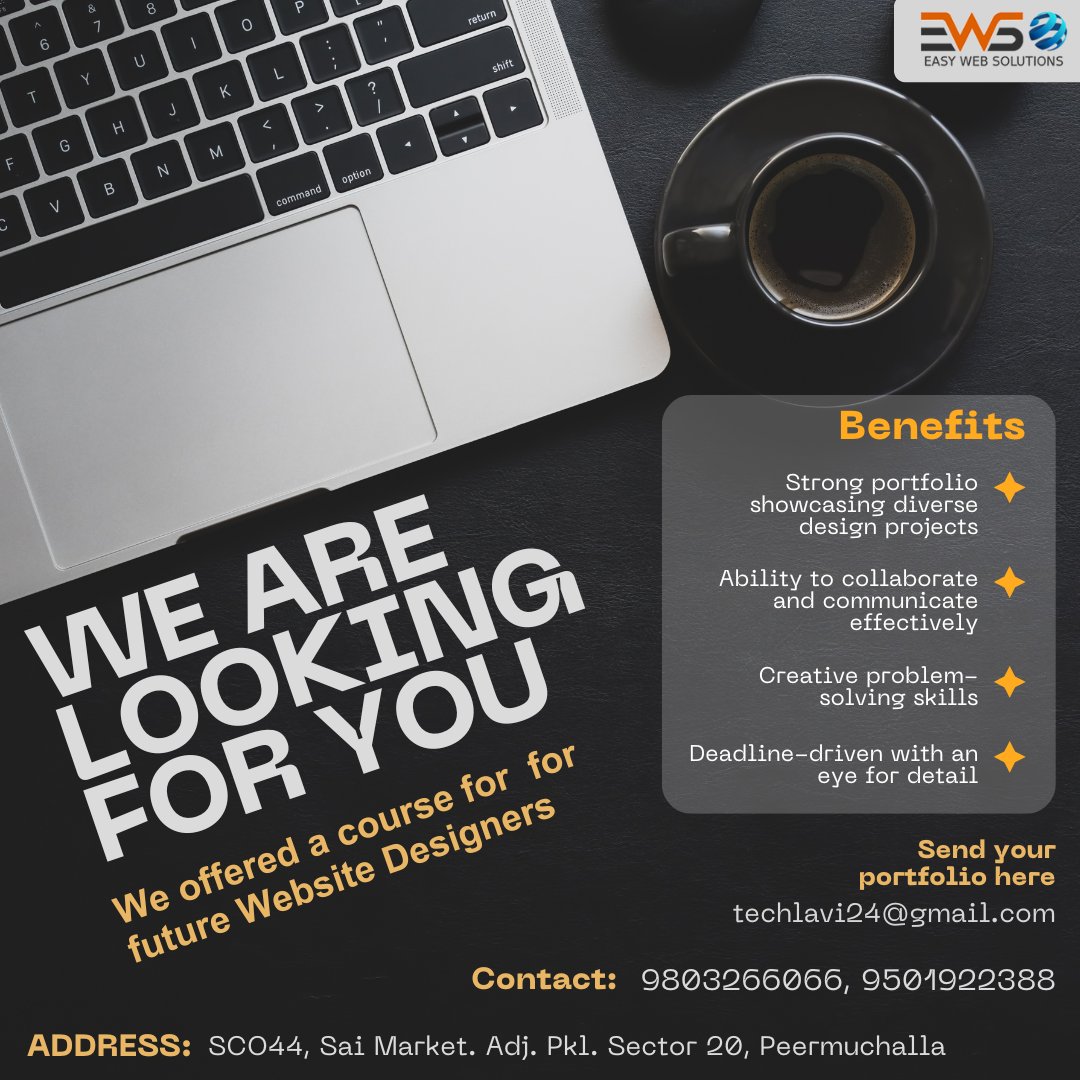 EasyWebSolutio2's tweet image. Transform Your Passion for Web Design into Expertise with Easy Web Solutions' Designer Course!
Learn from basics to advanced techniques with industry veterans. Gain hands-on experience and start your web design career today!
#websitedesign #easywebsolutions