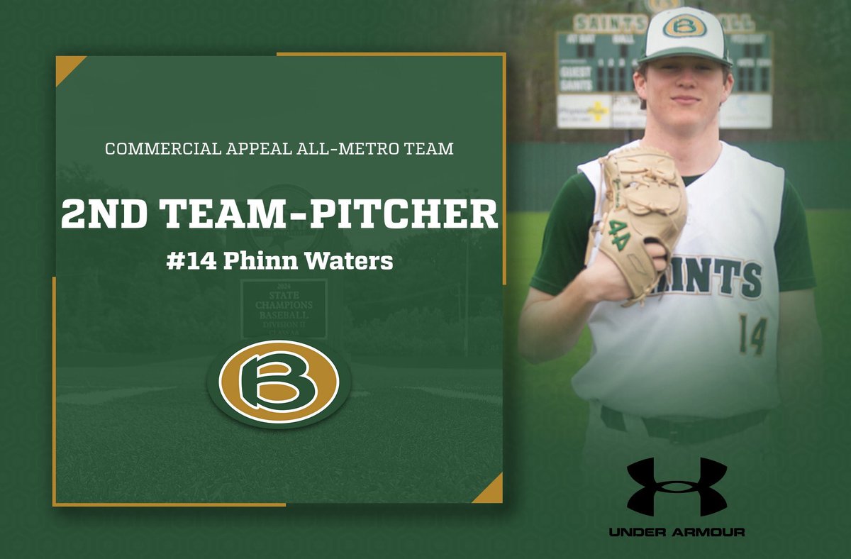 Awards keep coming in for the ‘24 Saints! Congrats to Jack Gleason for making 1st team All-Metro Team for the CA and to Aidan McCrady &amp; Phinn Waters for making 2nd team!