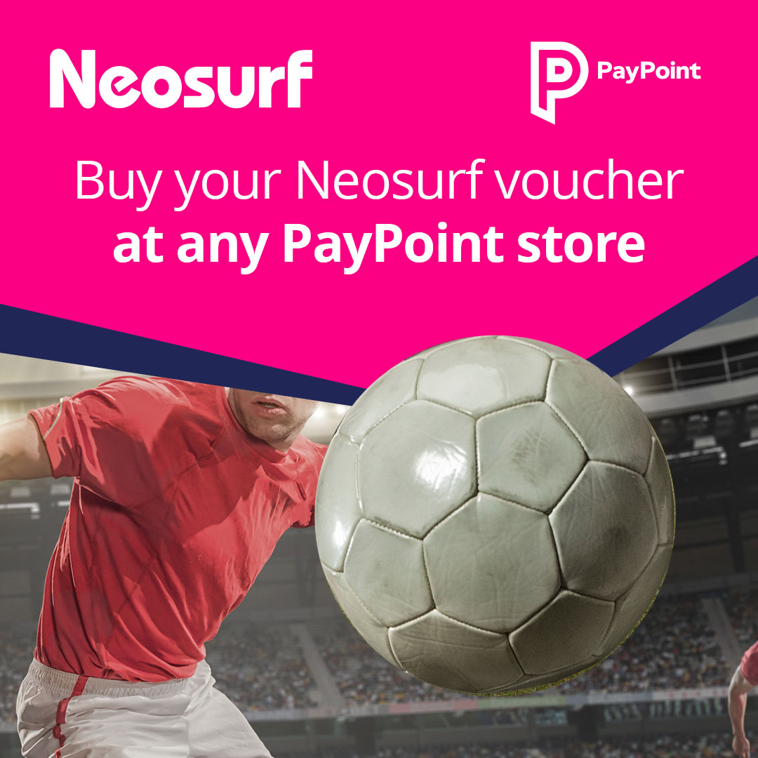 PayPoint's tweet photo. Get ready for a fantastic summer of sport! Grab your @Neosurf voucher at any PayPoint store for a smooth online gaming experience. Find your nearest store https://t.co/nOMl0guzR9 https://t.co/5qovrDeHC8