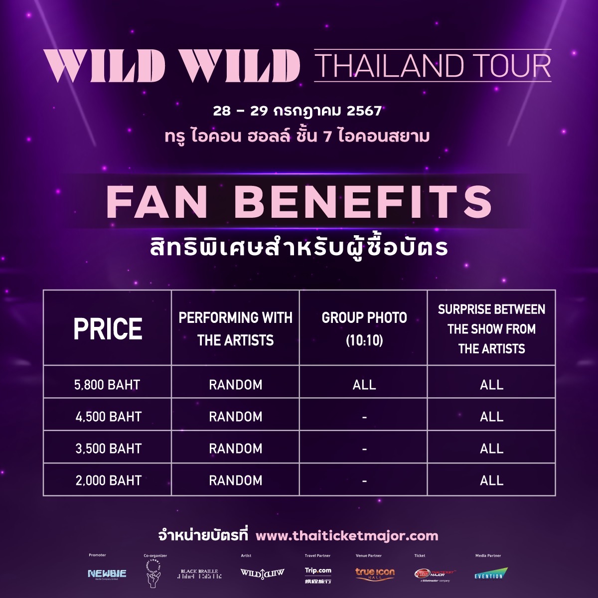 woopmag's tweet photo. NewBie Media พร้อมทำหัวใจคุณเต้นแรง ไปกับ Wild Wild Show การแสดงสุดเอ็กซ์คลูซีฟของหนุ่ม ๆ สุดเซ็กซี่จากเกาหลีใต้ เปิดจองบัตรแล้ววันนี้ ที่ Thaiticket Major ทุกสาขา
https://t.co/OaTtFwff9J

#WILDWILD #WILDWILDShow #WILDWILDThailandTour #WILDWILDShowThailandTour #ทีมโอป้า #โชว์สุดร้อนแรง #TeamOppa #Hotperformance #NewbieMediaEvent #NewbieMedia

Newbie Media พร้อมเปิดขายบัตรแล้วกับการแสดงสุดเอ็กซ์คลูซีฟจากเกาหลีใต้ Wild Wild Show
ที่มาประเทศไทยเป็นประเทศสุดท้ายของเอเชียทัวร์ หลังจากไปเปิดการแสดงมาแล้ว ทั้ง ไต้หวัน ฮ่องกง ญี่ปุ่น และ สิงคโปร์
การแสดงที่เต็มไปด้วยความ เร่าร้อน และพลังอันเย้ายวน ผสมผสานศิลปะการเต้น ทั้งการเต้นสมัยใหม่ การใช้กลองมาร่วมแสดง การแสดงกลางอากาศ และการแสดง pole dance สุดเซ็กซี่ ด้วยชุดหลากหลาย ตั้งแต่ชุดสูท ชุดกะลาสี ไปจนถึงชุดอาบน้ำกึ่งเปลือย ที่จะทำให้คุณแทบลืมหายใจ พิเศษสุด ไม่เพียงแค่ชมการแสดงเท่านั้น คุณยังมีโอกาสใกล้ชิดกับเหล่านักแสดที่จะลงมาเต้นใกล้ ๆ คุณ จนสามารถสัมผัสได้ถึงกล้ามเนื้อของพวกเขา
เป็นประสบการณ์ที่ไม่เคยมีมาก่อน!
เหล่านักแสดงที่หล่อเหลา รูปร่างที่สมบูรณ์แบบ พร้อมทักษะการเต้นระดับมืออาชีพ ไม่ต้องบินไปเกาหลีก็สามารถชมการแสดงที่เต็มไปด้วยแสงสีเสียงระดับโลกได้แล้วใน วันอาทิตย์ ที่ 28 กรกฎาคม 2567 และวันจันทร์ ที่ 29 กรกฎาคม 2567 ณ TRUE ICON HALL ชั้น 7 ICONSIAM

วันที่แสดง
วันอาทิตย์ที่ 28 กรกฎาคม 2567 17.00 น. (เฉพาะผู้หญิงเท่านั้น) และ 20.30 น.
วันจันทร์ที่ 29 กรกฎาคม 2567 17.00 น. (เฉพาะผู้หญิงเท่านั้น) และ 20.30 น.

ประตูเปิด
ก่อนการแสดงเริ่มประมาณ 2 ชั่วโมง

ช่องทางการจำหน่ายบัตร
เว็บไซต์ https://t.co/Zi4KhOjxMH และจุดจำหน่ายของ Thaiticket Major ทุกสาขา
https://t.co/8rGV9nyU9h

บัตรราคา
5,800 / 4,500 / 3,500 / 2,000 บาท

วันเปิดจำหน่าย
วันจันทร์ที่ 1 กรกฎาคม 2567 เวลา 10.00 น. เป็นต้นไป

สอบถามเพิ่มเติม และติดตามรายละเอียด ได้ที่เพจ Facebook: https://t.co/gf5B9NHsKw
สร้างสรรค์โดย Newbie Media Co.,LTD