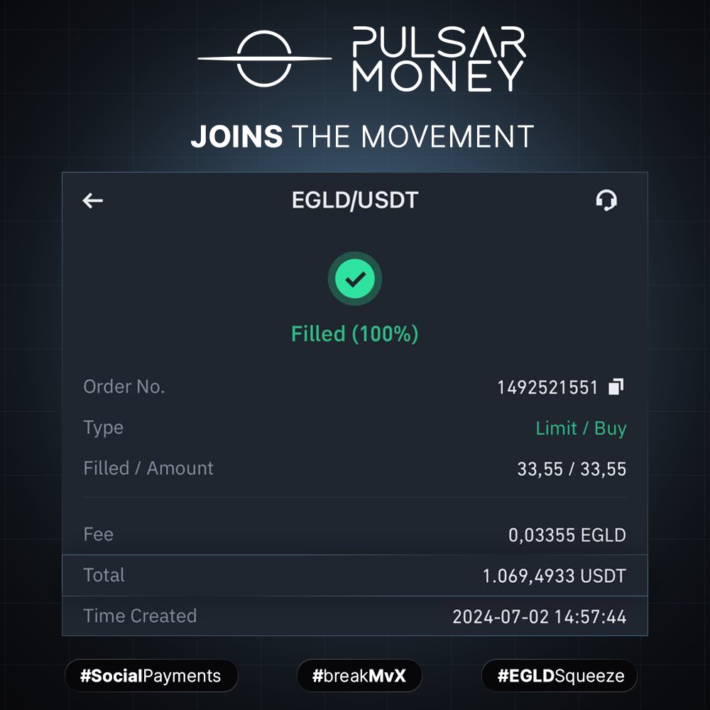 PulsarMoneyApp's tweet photo. At first, we tried to #breakMvX. 🔨

Now, we are #EGLDSqueeze-ing it. ✊

What's next for @MultiversX?
Perhaps, sharing it with friends, right from Twitter:

@PulsarTransfer send 1 EGLD to 1 reaction https://t.co/gxWlYvDYqC