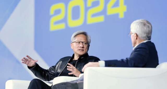 BrettOl11096261's tweet photo. In his #EEI2024 keynote, Founder and CEO Jensen Huang described how #AI will transform the U.S. power grid by enabling #utilities to improve energy efficiency, reduce operating costs, and advance clean #energy. Read the blog. https://t.co/I2DTrHQesL https://t.co/shNM9dVa67