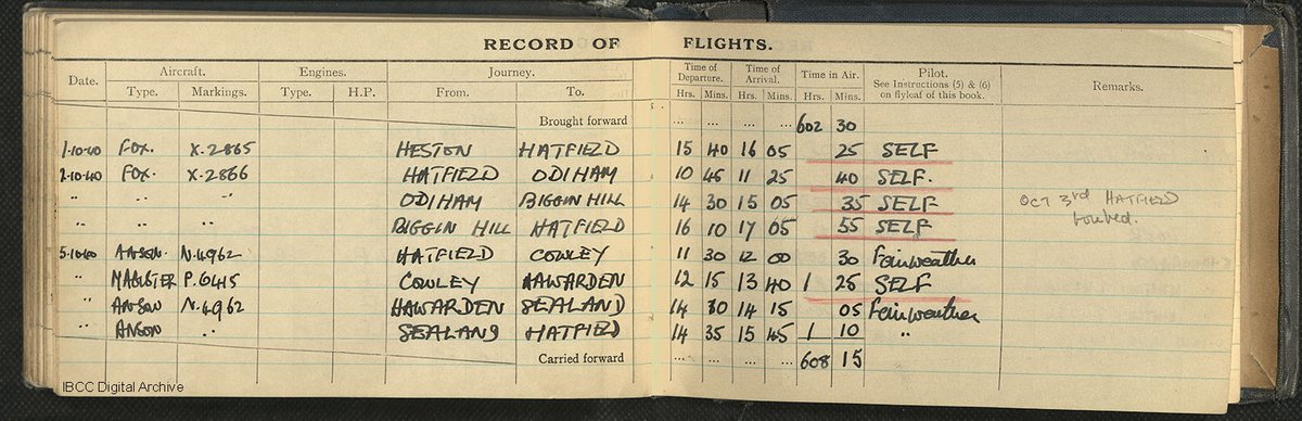 Lettice Curtis’ Pilot’s Log Book 1937 - 1940 has just been published in the <a href="/IntBCC/">International Bomber Command Centre</a> Digital Archive.  <a href="/sallyacb275/">SallyB McGlone</a>  ibccdigitalarchive.lincoln.ac.uk/omeka/collecti…