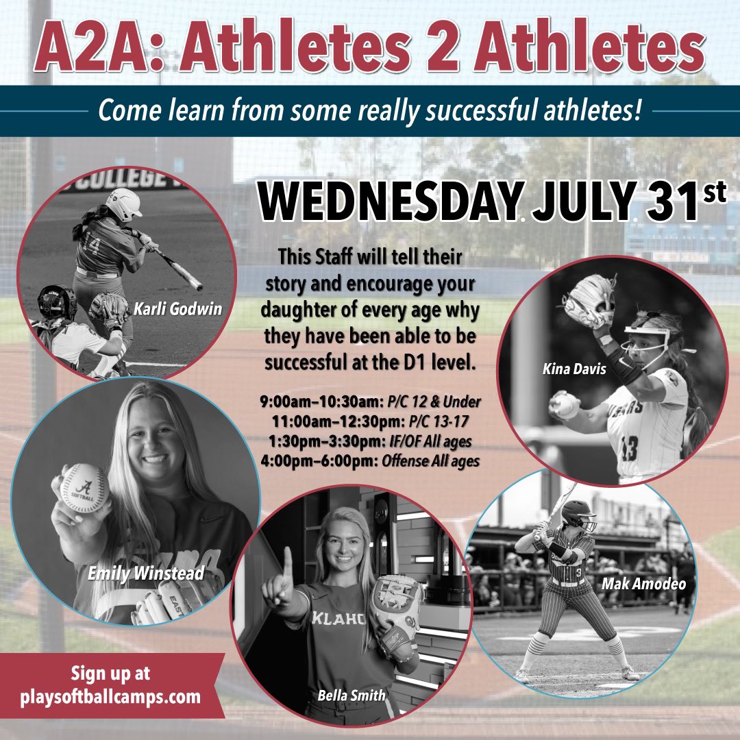 Wilmington Softball Camps (@wilmingtoncamps) on Twitter photo <a href="/karligodwin2/">Karli Godwin</a> <a href="/emilyrwinstead/">Emily Ruth Winstead</a> <a href="/isabellajay17/">Bella Smith</a> <a href="/MackenzieAmodeo/">Mackenzie Amodeo</a> <a href="/kinadavis_13/">Kina Davis (2025)</a>
Here in WILMINGTON NC
SIGN UP 💻
Bring your tshirt 👕 or 🥎 & get an autograph after camp! 🤩🤩🤩 <a href="/karligodwin2/">Karli Godwin</a> <a href="/emilyrwinstead/">Emily Ruth Winstead</a> <a href="/isabellajay17/">Bella Smith</a> <a href="/MackenzieAmodeo/">Mackenzie Amodeo</a> <a href="/kinadavis_13/">Kina Davis (2025)</a>
Here in WILMINGTON NC
SIGN UP 💻
Bring your tshirt 👕 or 🥎 & get an autograph after camp! 🤩🤩🤩