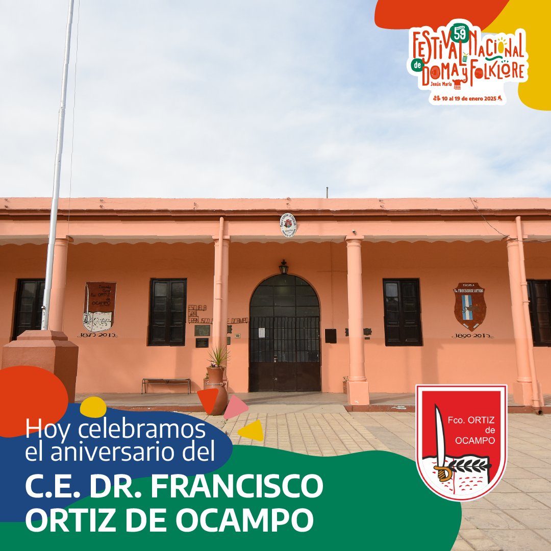 ¡Feliz aniversario C.E. Francisco Ortíz de Ocampo! Un año más de vida y de brindar educación y contención a cientos de niños de la zona. Un caluroso abrazo de parte de toda la Comisión del Festival ¡Felicidades y prosperidad
#ColoryCoraje #FestivalJM #JesúsMaría #Edición58