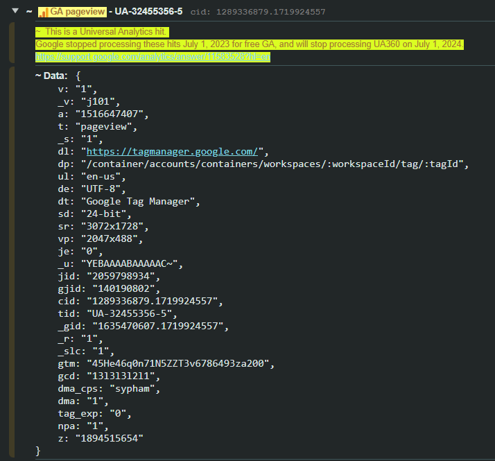 LookerStudio and GTM still send usage data to Universal Analytics properties...

<a href="/googleanalytics/">Google Analytics</a>