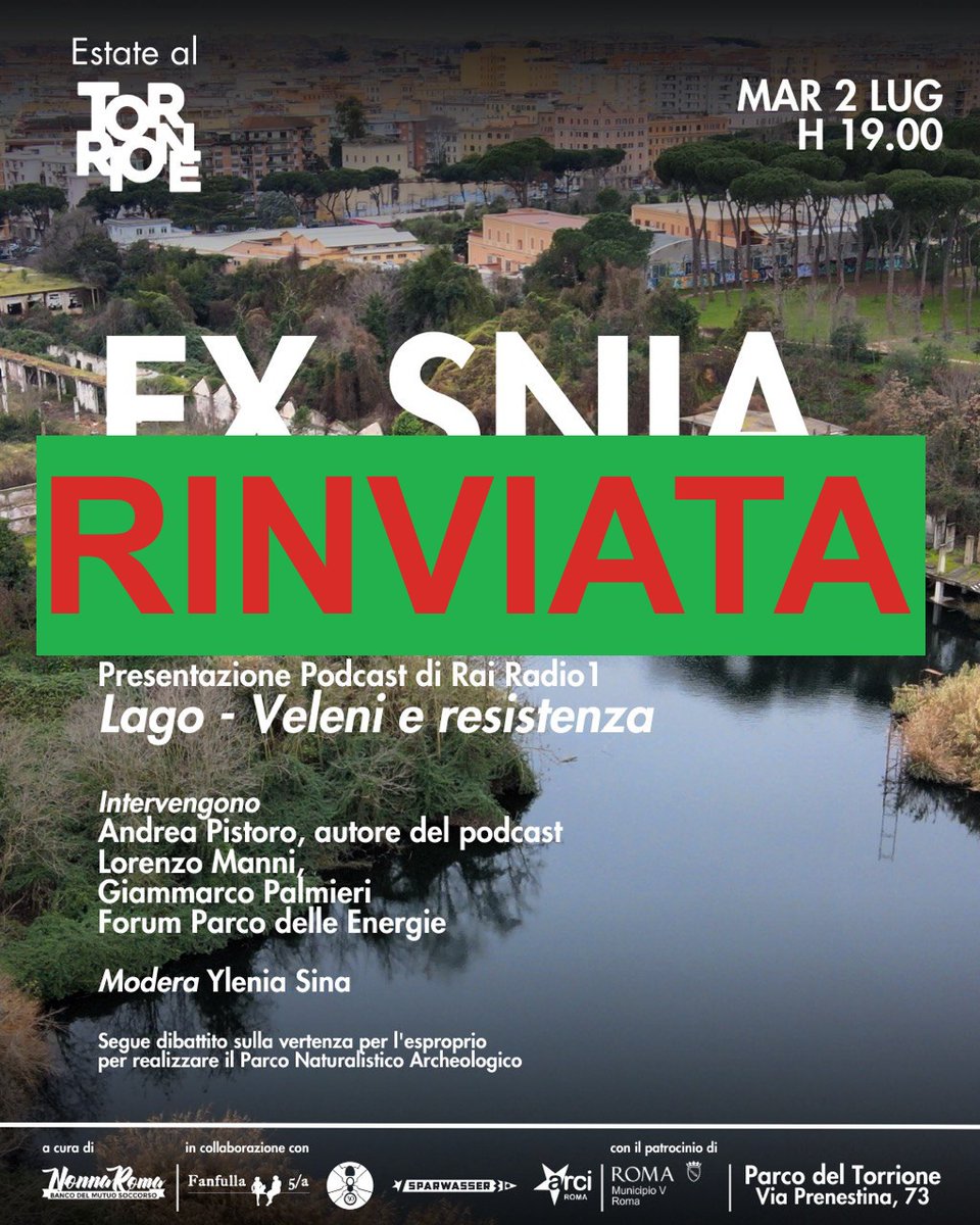 Lago Bullicante Ex-Snia Viscosa tweet media