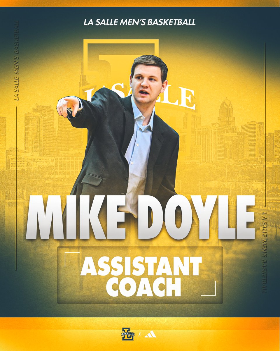 La Salle Men’s Basketball (@lasalle_mbb) on Twitter photo DOBO➡️Assistant Coach
Congrats to our newest assistant coach, <a href="/MikeDoyle1010/">Mike Doyle</a>🎉🎉🎉
📰: tinyurl.com/2bne8ncc
#GoExplorers🔭 DOBO➡️Assistant Coach
Congrats to our newest assistant coach, <a href="/MikeDoyle1010/">Mike Doyle</a>🎉🎉🎉
📰: tinyurl.com/2bne8ncc
#GoExplorers🔭