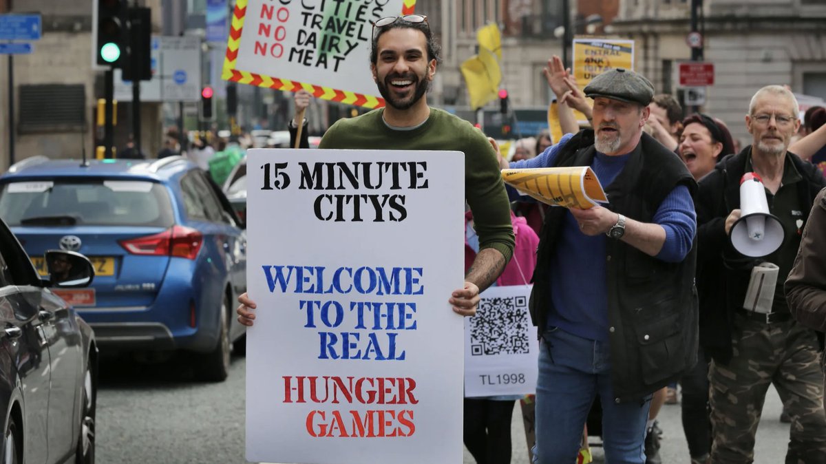 The 15-Minute City conspiracy theory will not die!

Reality: Urban planning concept that has been around for decades (eg, Garden Cities, Smart Cities). Goal is to make cities more empowering &amp; liveable.

Conspiracy theory: Plot by global elites (eg, WEF) to control population &amp;