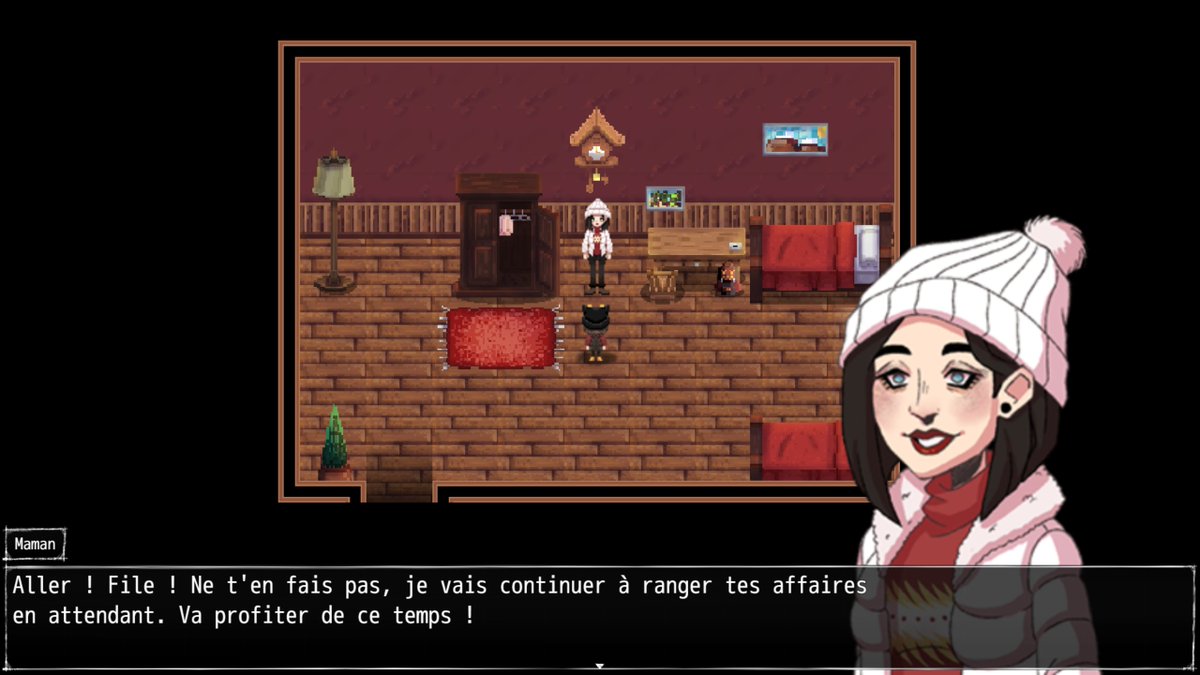 Cata_logus's tweet photo. I did a little demo of a game for my end of year project with my teammate ( @ rosychiik on instagram ).
Here are some visuals of the demo.
It's a pixel art horror rpg named "A Grim Winter". 
.
.
.
#art #pixelart #project #game #rpg #rpgmaker #digitalart #drawing https://t.co/hIVzxdEJHT