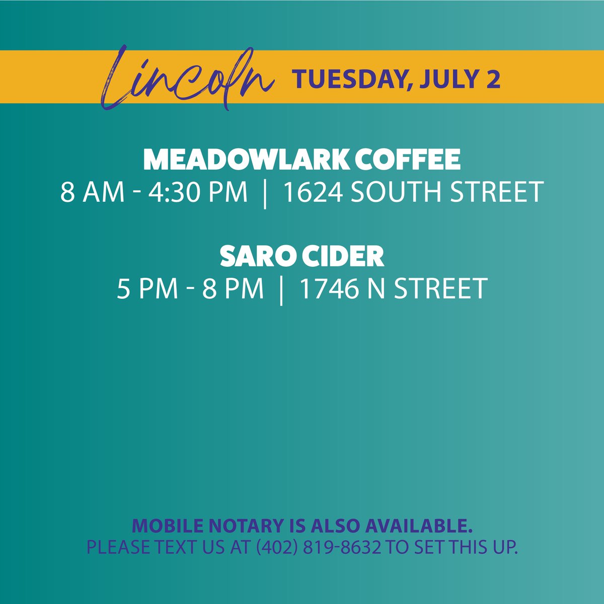 This is it. The LAST DAY to sign or turn in your signed petitions. Find us at one of these spots TODAY.

SHARE this post.

TELL everyone you know.

SHOW UP for abortion rights in Nebraska.