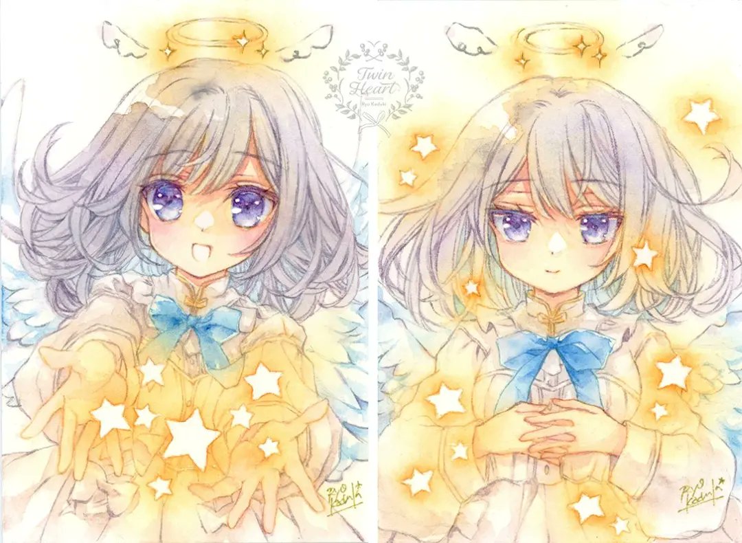 #TLをお星様で埋め尽くせッ
#透明水彩 

昨年末〜最近描いてたのとか🌟 