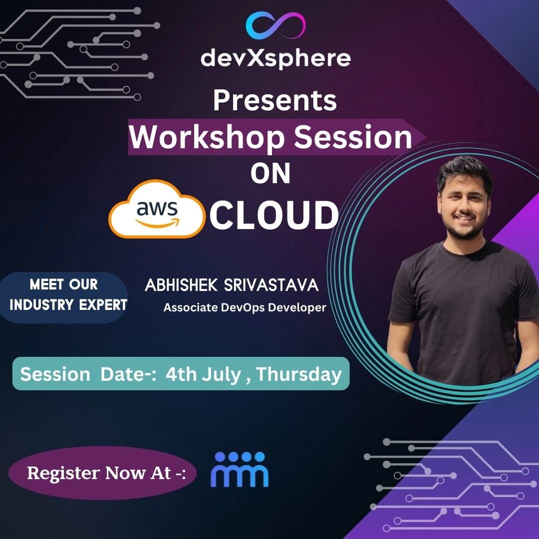 DevXsphere's tweet photo. Gm Gm everyone
we are back with our AWS series🚀

Join devXsphere's 'Discover AWS - Unleashing Possibilities' event! 🌟

Learn AWS fundamentals, explore its ecosystem, and unlock cloud potential.

📅 July 4, 2024
⏰ 19:00-20:00
🌐 Online

Register now:
https://t.co/C1YXKm2hNF https://t.co/wEKBAZHpwU