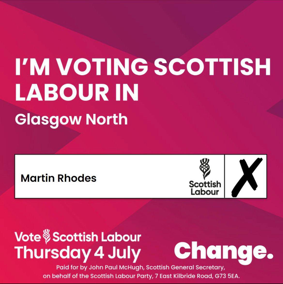 Mark Craig (@craigmarkandrew) on Twitter photo It’s time for a change in #GlasgowNorth. It’s time for a hard working & trustworthy MP. It’s time for a <a href="/ScottishLabour/">Scottish Labour</a> MP who will champion our city at the heart of a <a href="/UKLabour/">The Labour Party</a> Government. It’s time to end the politics of division.
It’s time for <a href="/MartinRhodes21/">Martin Rhodes</a> #Election2024 It’s time for a change in #GlasgowNorth. It’s time for a hard working & trustworthy MP. It’s time for a <a href="/ScottishLabour/">Scottish Labour</a> MP who will champion our city at the heart of a <a href="/UKLabour/">The Labour Party</a> Government. It’s time to end the politics of division.
It’s time for <a href="/MartinRhodes21/">Martin Rhodes</a> #Election2024