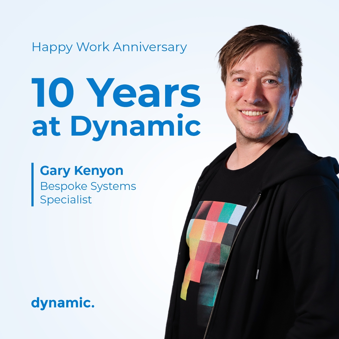 dynamic_team's tweet photo. Join us in congratulating Gary, our bespoke systems specialist, who's been with us for 10 years today. If we’ve learnt anything from working with him, it’s “Keep calm and Gary on.” 🔟🎉

#workanniversary #TeamDynamic #InvestorsInPeople https://t.co/G3DOVXJZTS