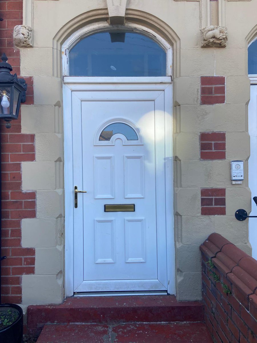 Out with the old, in with the new! 

Another great transformation on this home replacing the old ugly plastic door with a stunning solid hardwood door! A very happy customer with a door that matched his vision.
