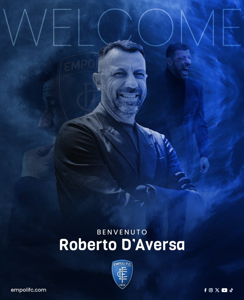 Tuttocalcionew2's tweet image. ✅ UFFICIALE ✅ 
Roberto #DAversa è il nuovo allenatore dell'#Empoli
Contratto fino al 30 giugno 2026 ✍️

#Calciomercato
#Transfers 
#SerieA