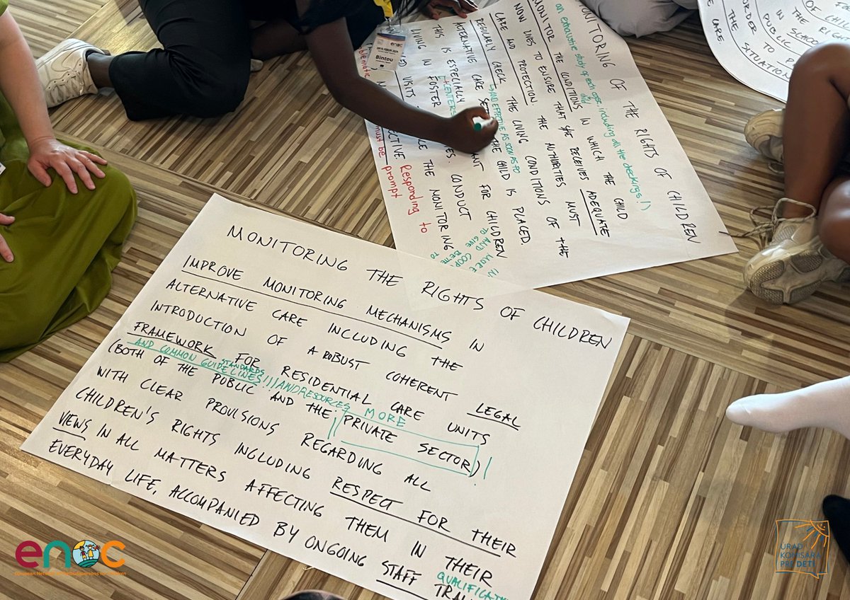 #ENYAFORUM2024

🗨️Important takeaways from this morning’s session for our Young Advisors:

🔸Continuous training for carers on mental health &amp; well-being
🔹Enhanced mechanisms to prevent family separation
🔸Systematic inclusion of young people into decision-making processes