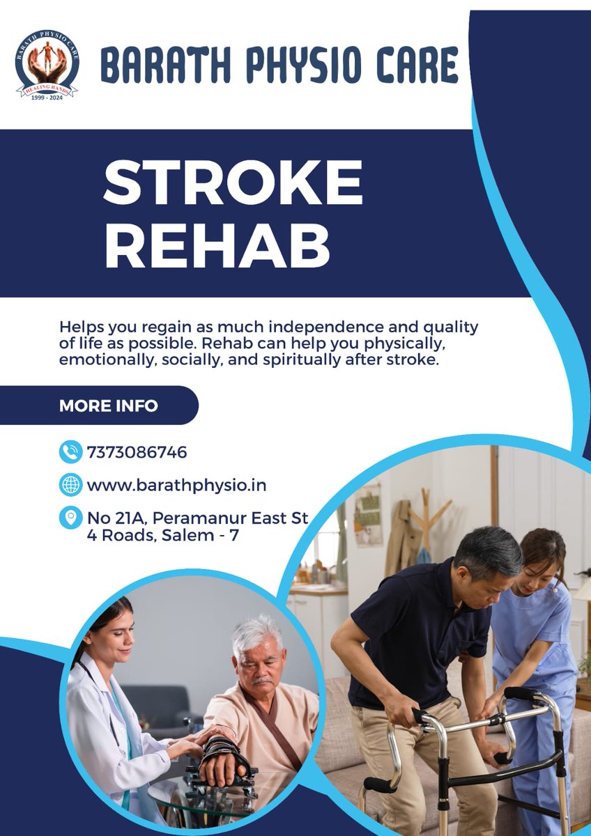 BarathPhysio's tweet photo. Stroke Rehabilitation !
https://t.co/QJ9YAHszWR
#physiotherapistinsalem #bestphysiotherapistinsalem #bestphysiocareinsalem #physiocarenearme #physiotherapistnearme #physiotherapistnearmeinsalem
#physiotherapy #physiotherapist #physiotherapyclinic #barathphysio
#physioinsalem https://t.co/FXmRlH6SCj
