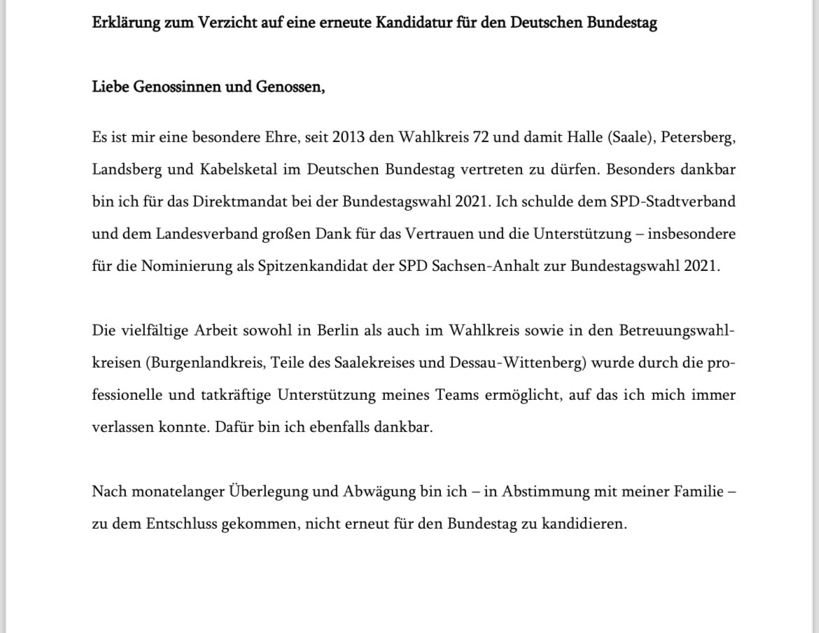 Infos aus #Halle #SPD: Karamba Diaby tritt nicht mehr für den Bundestag an. Er hat genug, heißt es. 👇