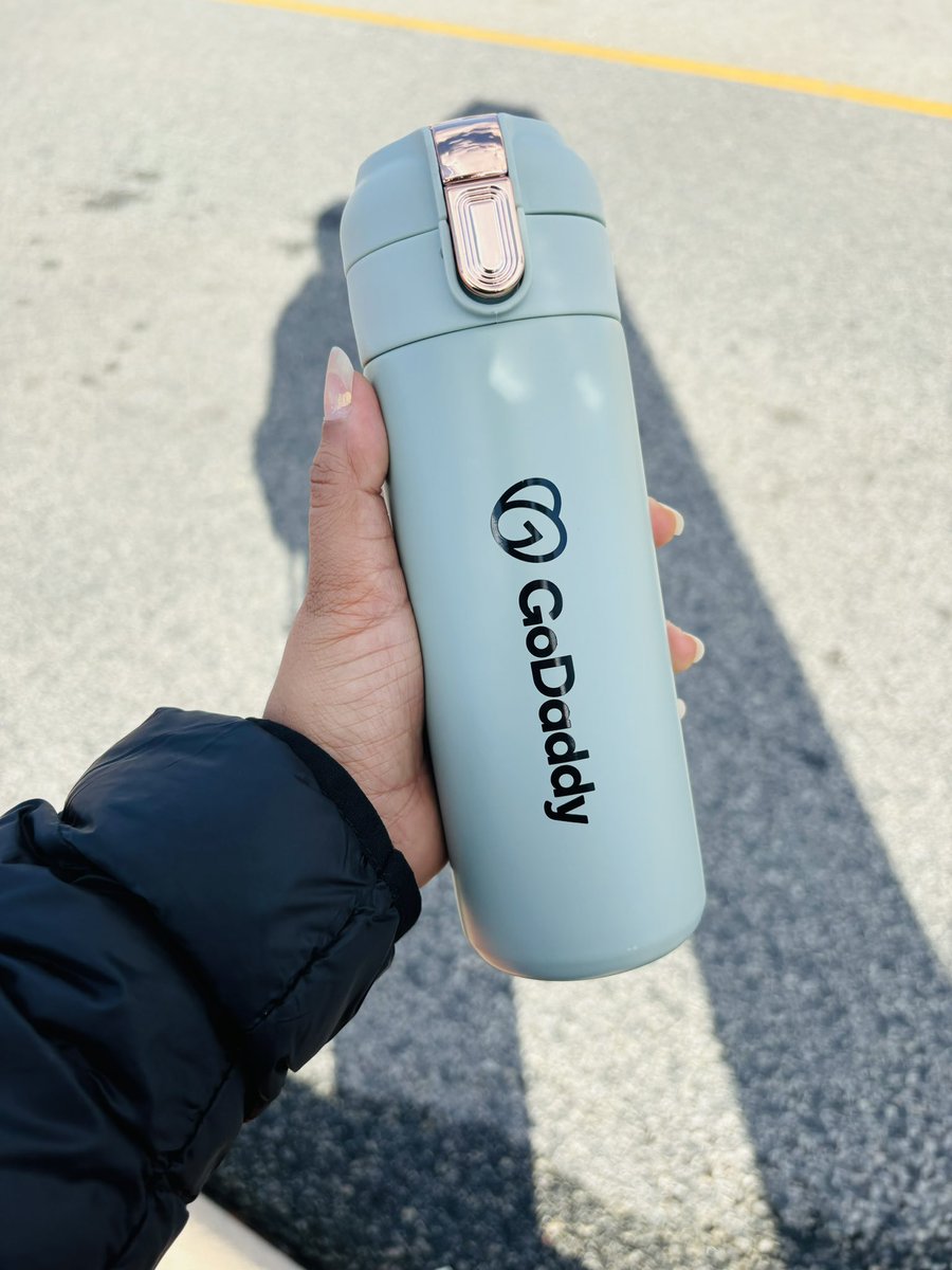 talkwithsumee's tweet photo. A nice water bottle from @godaddy. Thank you @thekafleg for collecting it from @wordcampasia Taiwan. 

I’m regular user of WordCamp swags, what about you? https://t.co/sSvJD5I21L
