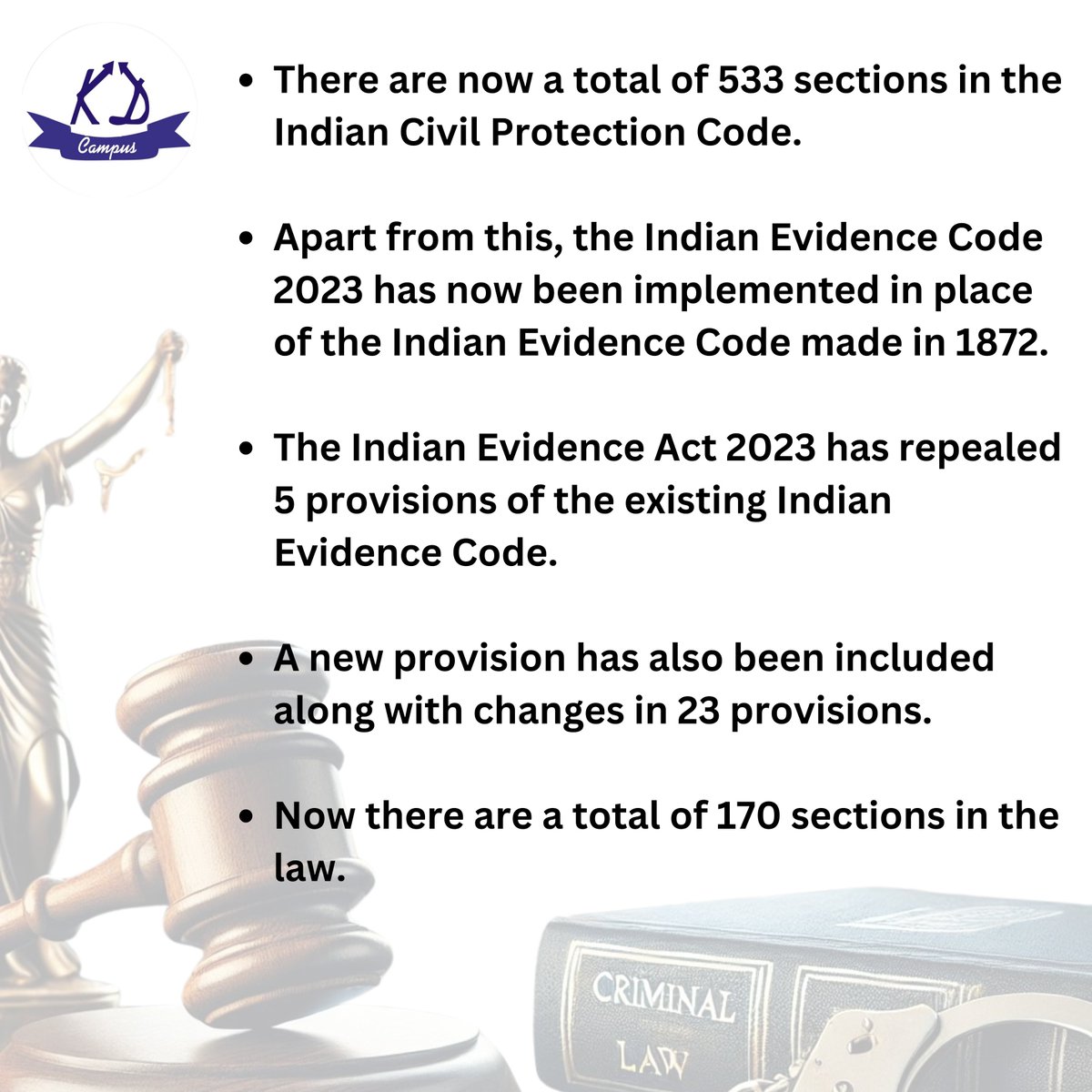 KDCurrentUpdate's tweet photo. 3 new criminal #laws implemented:
3 new criminal laws have come into force from July 1.
#BreakingNews #IndianLaw #IndianJusticeCode #BNSEnactment #IndianCivilDefenseCode #CriminalLawChanges #JusticeInIndia #IndianParliament #DraupadiMurmu #SupremeCourtofIndia #SupremeCourt https://t.co/WkniK5DnQ7