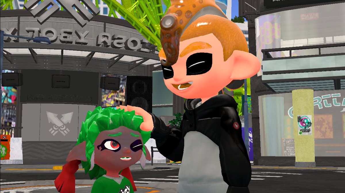 <a href="/ArmorTithan/">ColossalTT🇵🇸</a> patting Megan😊, but Megan is still shy😅
#Splatoon3 #SFM