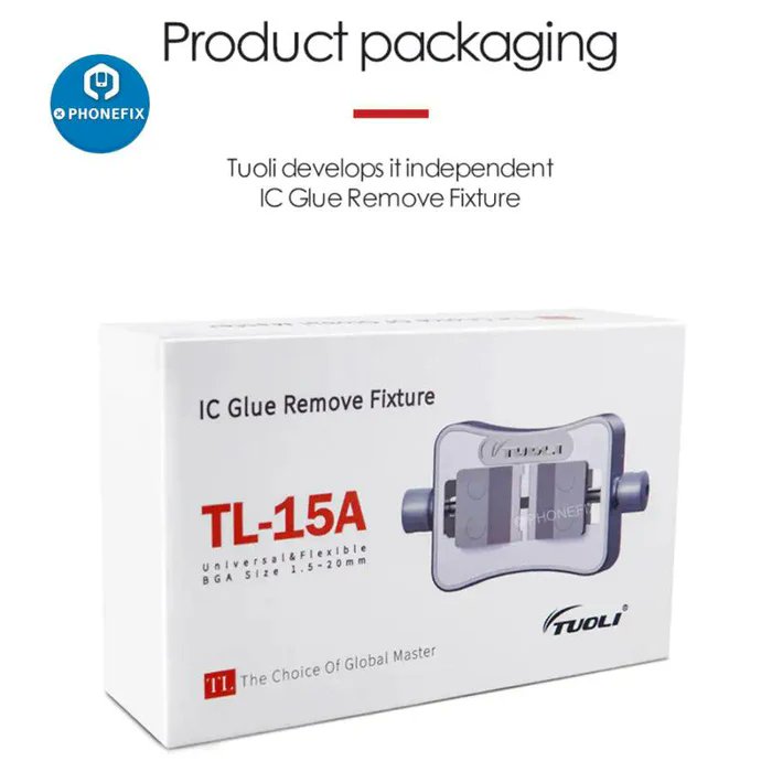 AmyPHONEFIX's tweet photo. In the field of IC repair, there is a magic tool that is making a big splash - the TUOLI TL-15A Universal IC Glue Removal Jig!
TUOLI TL-15A universal IC Glue Remove Fixture For 1.5-20MM Chip Repair:https://t.co/AiOKoW81T0

#diyfixtool #phonefix #cliprepair #iphonerepair https://t.co/YZ7NLYWz9s