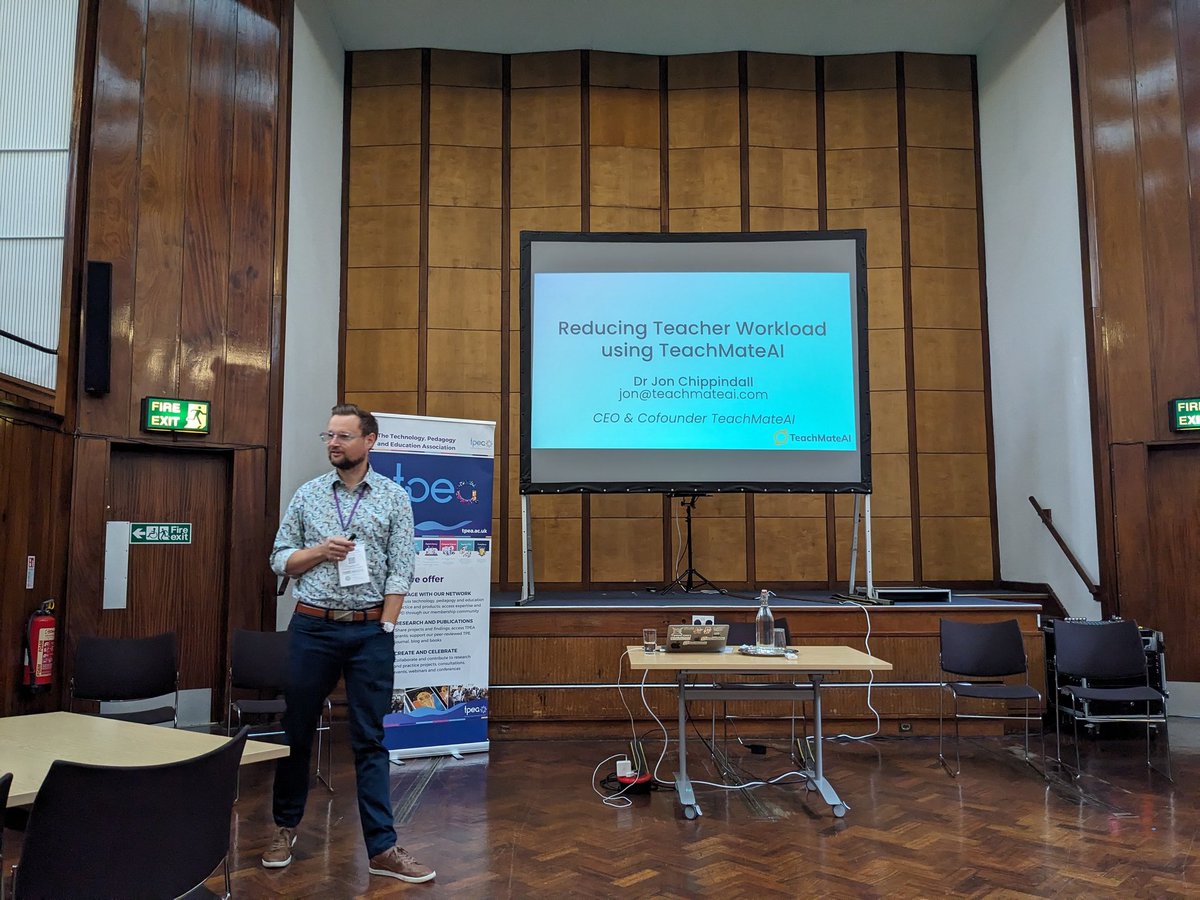 Emma Goto 💙 (@emmagoto) on Twitter photo The TPEA conference starting off today with a keynote from <a href="/DrChips_/">Dr Jon Chippindall</a> talking about Teachmate AI. The TPEA conference starting off today with a keynote from <a href="/DrChips_/">Dr Jon Chippindall</a> talking about Teachmate AI.
