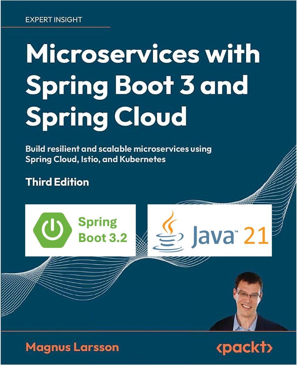 ml1's tweet photo. If you want to learn how to upgrade microservices to Java 21 and Spring Boot 3.2, here is a blog post based on my book: https://t.co/RtucB0br0f.

https://t.co/jlMfneOMid

@PacktAuthors #Microservices #Java #Spring #SpringBoot #SpringCloud #Kubernetes #Istio https://t.co/wSGvVTpEMB