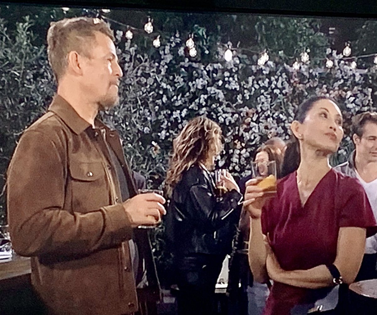 Eurodeluxe's tweet image. How absolutely brilliant to see the über cool @officialtedking popping up @BandB_CBS #BoldandBeautiful -such a wonderful surprise… and looking soooo good. Not sure Li was too pleased 🤣🤣🤣 #BringBackJack  #Soap #TV #drama 🇬🇧