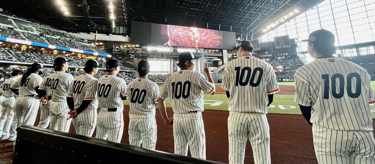 今日から大社義規初代オーナーの永久欠番「100」を背負います
