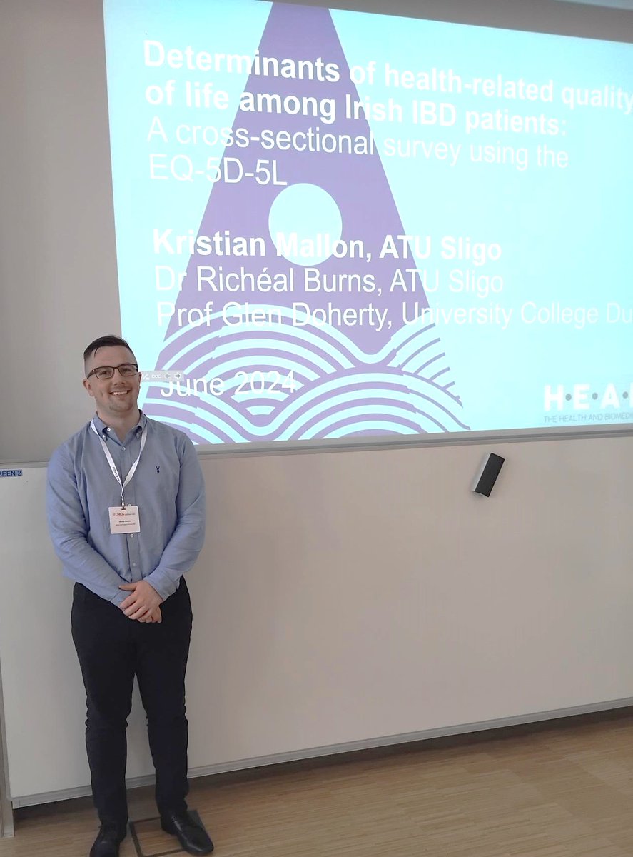 Health and Biomedical (HEAL) Research Centre (@healsrc) on Twitter photo Well done to HEAL's Kristian Mallon & <a href="/richeal101/">Richéal M. Burns</a> presenting quality of life research in Irish IBD suffers @ #euhea2024 in Vienna this week. <a href="/laurakeaver/">Dr Laura Keaver RD</a> <a href="/coughlks/">karen coughlan</a> <a href="/Sureshpillai/">Suresh C. Pillai</a> <a href="/KonradMulrennan/">Konrad Mulrennan</a> <a href="/dukeloath/">Martin O'Neill</a> <a href="/pnolan99/">Paul Nolan</a> <a href="/atusligo_ie/">ATU Sligo</a> <a href="/ATU_ResearchIE/">ATU Research</a> <a href="/atu_ie/">Atlantic Technological University</a> Well done to HEAL's Kristian Mallon & <a href="/richeal101/">Richéal M. Burns</a> presenting quality of life research in Irish IBD suffers @ #euhea2024 in Vienna this week. <a href="/laurakeaver/">Dr Laura Keaver RD</a> <a href="/coughlks/">karen coughlan</a> <a href="/Sureshpillai/">Suresh C. Pillai</a> <a href="/KonradMulrennan/">Konrad Mulrennan</a> <a href="/dukeloath/">Martin O'Neill</a> <a href="/pnolan99/">Paul Nolan</a> <a href="/atusligo_ie/">ATU Sligo</a> <a href="/ATU_ResearchIE/">ATU Research</a> <a href="/atu_ie/">Atlantic Technological University</a>