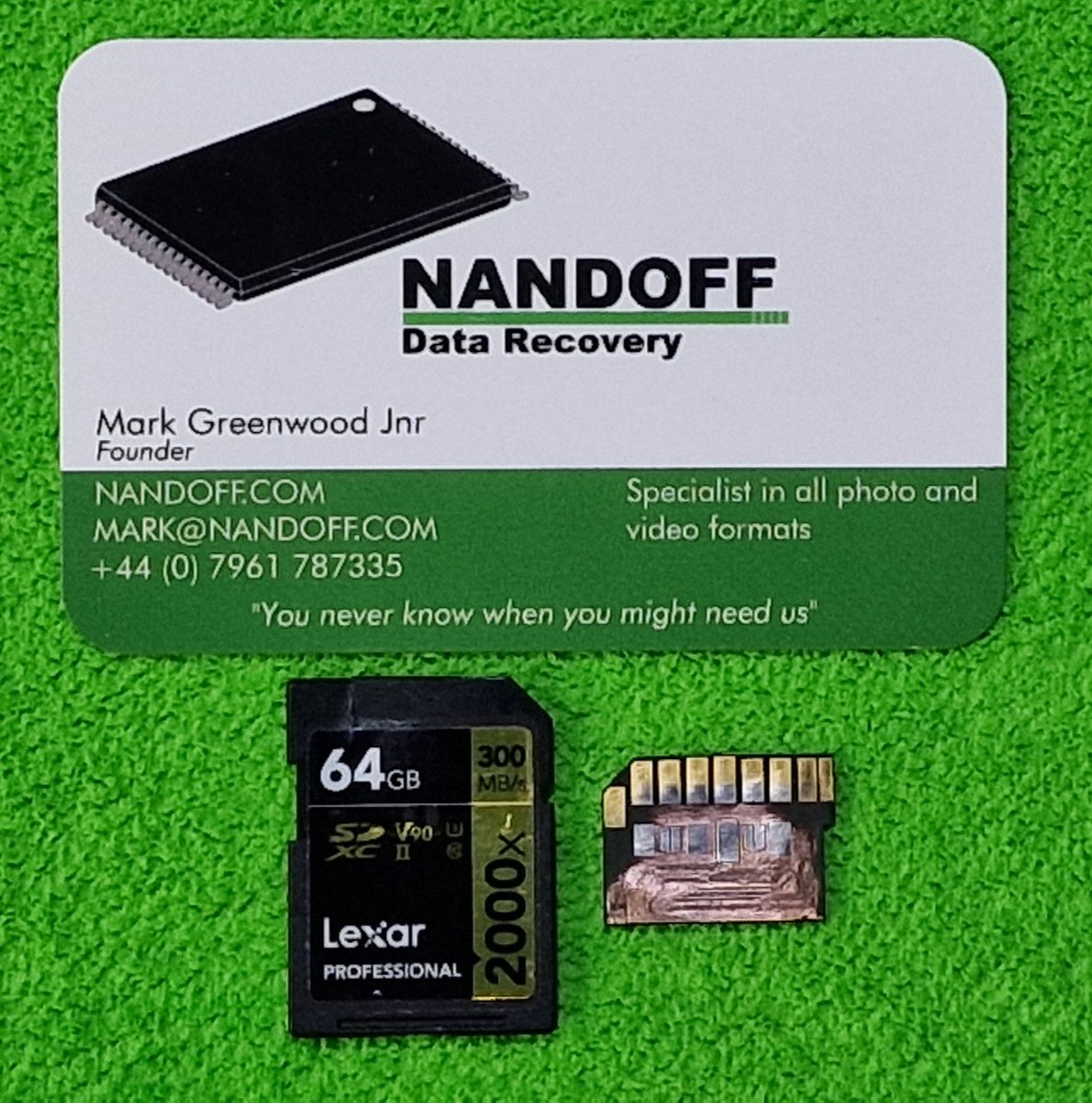 Deemed unrecoverable by three other Labs. 
A Lexar (Longsys) SDXC failed following an intensive photo shoot. 

Sent to NANDOFF as an emergency case and was recovered in full overnight. 

#nandoff #lexar #longsys #photography #photographer #datarecovery #sdxc