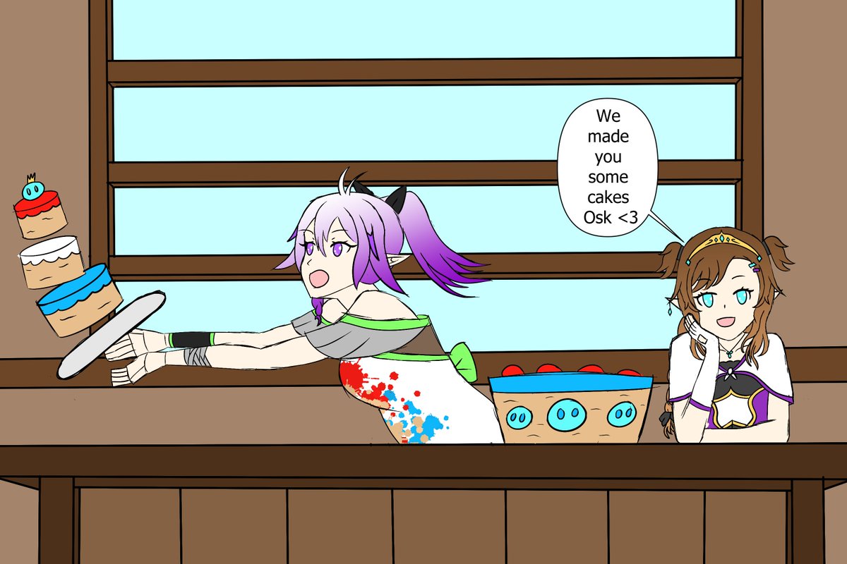 VToskr's tweet photo. also made a funny colored sketch of my oc's for today! https://t.co/lOWQXp87zY