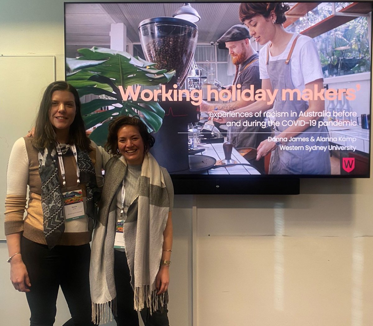 Dr Donna James (she/her) (@donnamariesyd) on Twitter photo It was great to present some of my PhD work today at #IAG2024. A big thanks to Alanna Kamp for mentoring me and co-authoring. Looking forward to building on this important work on experiences of racism among Working Holiday Makers. <a href="/THEWesternSydU/">Tourism, Hospitality and Events — Western Sydney U</a>
<a href="/WSUGeography/">Geography @ Western Sydney University</a> <a href="/ChallengeRacism/">Challenging Racism</a> It was great to present some of my PhD work today at #IAG2024. A big thanks to Alanna Kamp for mentoring me and co-authoring. Looking forward to building on this important work on experiences of racism among Working Holiday Makers. <a href="/THEWesternSydU/">Tourism, Hospitality and Events — Western Sydney U</a>
<a href="/WSUGeography/">Geography @ Western Sydney University</a> <a href="/ChallengeRacism/">Challenging Racism</a>