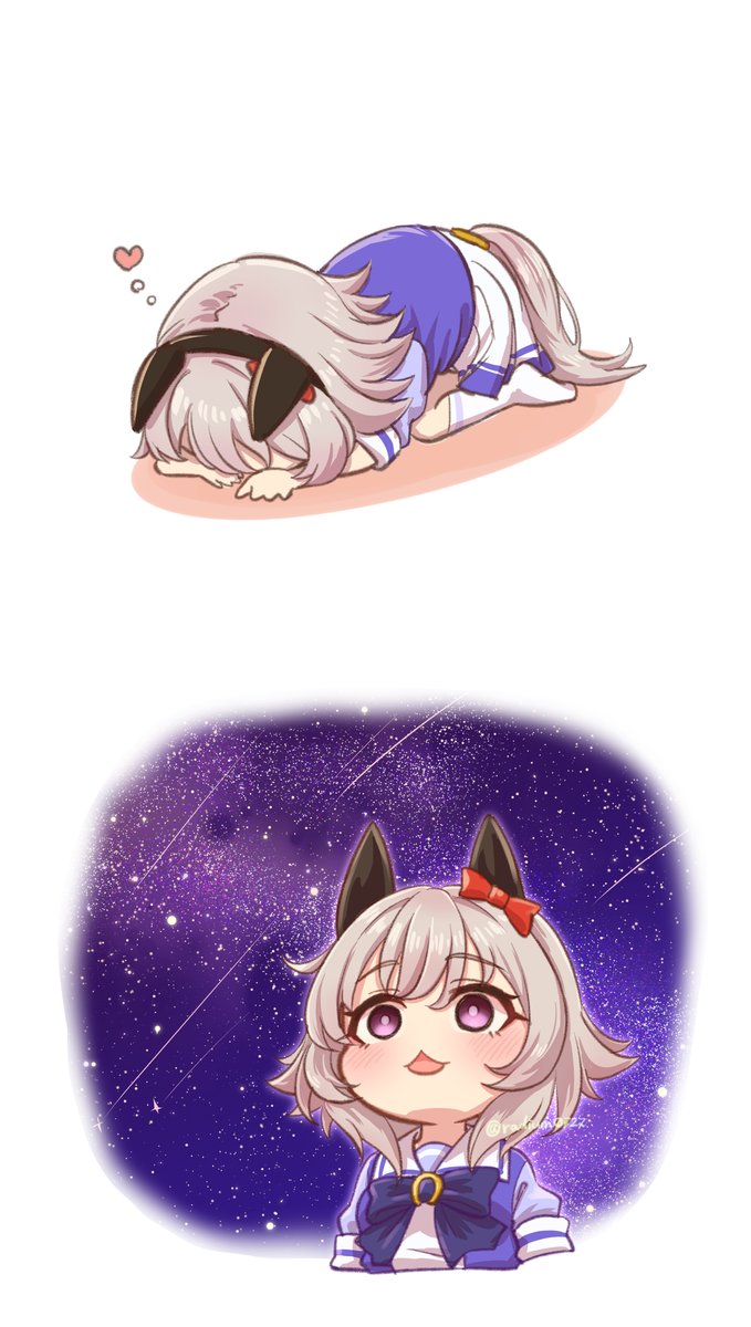 6月分!水着と猫カレンチャンお気に入り
 #今月描いた絵を晒そう #ウマ娘 