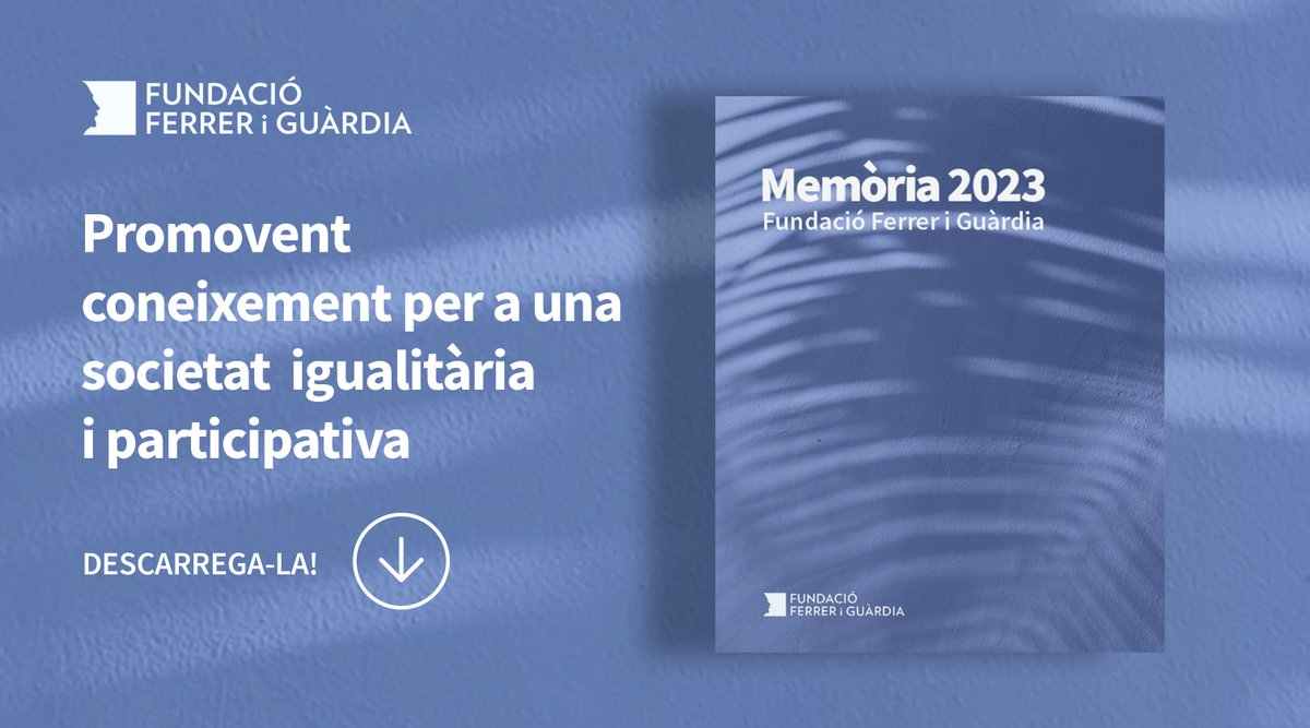 f_ferrerguardia's tweet photo. Presentem la #Memòria2023
◽ Participació ciutadana 3️⃣3️⃣ iniciatives
◽ 2️⃣3️⃣ projectes de joventut
◽ Drets i polítiques socials, 2️⃣2️⃣
◽ Laïcitat i llibertats civils, 4️⃣
◽ Llegat de Ferrer i Guàrdia, 2️⃣
+ 1️⃣2️⃣ Recerques👉🏼 Descobreix-la!
🔗https://t.co/9UGaMWH1X3
#FFiG https://t.co/7Tm5XYLU8m
