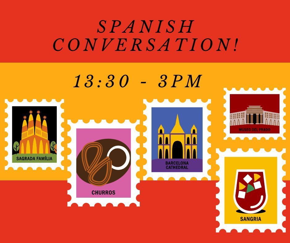 Hungerford Hub (@hungerfordhub) on Twitter photo Spanish Conversation Club
Every 1st Thursday of the month in the Hub
Free of charge to students of the Spanish learning club. For non students £12 per person.
Booking Essential please contact Angela; angela.spanishclub@gmail.com or call 07557226541
#hungerfordhub #hungerford Spanish Conversation Club
Every 1st Thursday of the month in the Hub
Free of charge to students of the Spanish learning club. For non students £12 per person.
Booking Essential please contact Angela; angela.spanishclub@gmail.com or call 07557226541
#hungerfordhub #hungerford