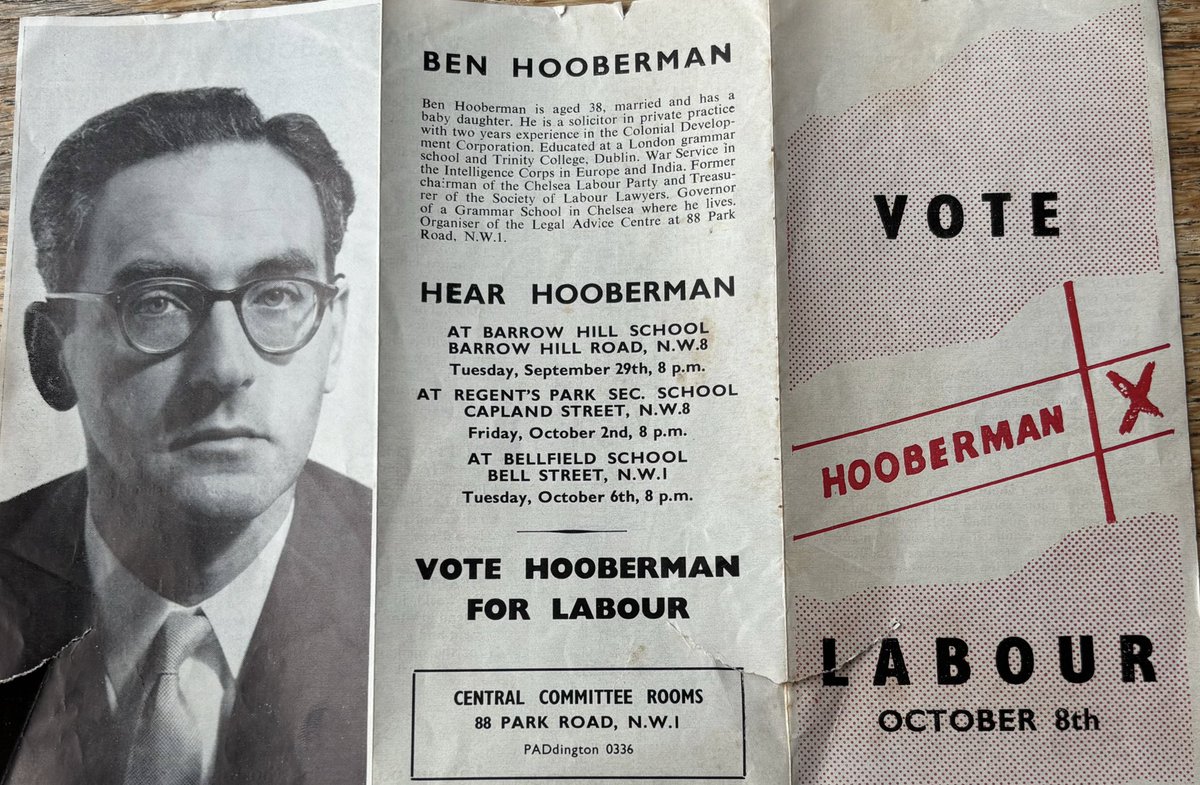 halhooberman's tweet photo. Same message, just 65 years on. 

Vote Hooberman for Labour! https://t.co/xknLLPkp1t