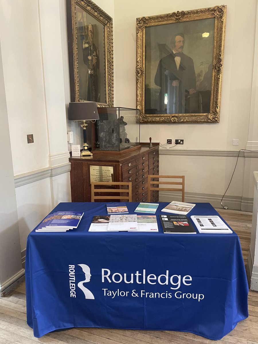 CharlotStanton's tweet photo. All set up and ready for #ICON24

Visit the Taylor &amp; Francis stand to browse a number of our journals. 

@tandfhss   @RGS_IBG   @Conservators_UK https://t.co/oeWZEzUiJS