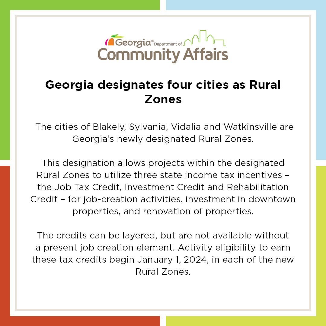 AOUONATL's tweet photo. In Nov 2023, GA designated 4 more cities as rural: Blakely, Sylvania, Vidalia &amp; Watkinsville. According to the press release, it was done to create jobs but we ALL know what these rural towns are known for- prison plantations that profit from prison slavery! #endslaveryinga https://t.co/oN7Y590mEU