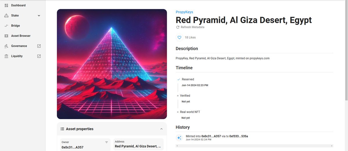 JellyBean_GW's tweet photo. Check our you favourite #IconicLandmarks minted on the #Blockchain with #PropyKeys.
One of my best is the #RedPyramid, Al Giza Desert, Egypt https://t.co/sq9V8MSvn5